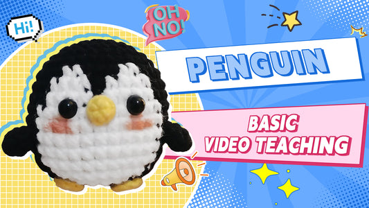 1PCS DIY Penguin Animal Crochet Kit with Step-by-Step Video Tutorials for Beginner